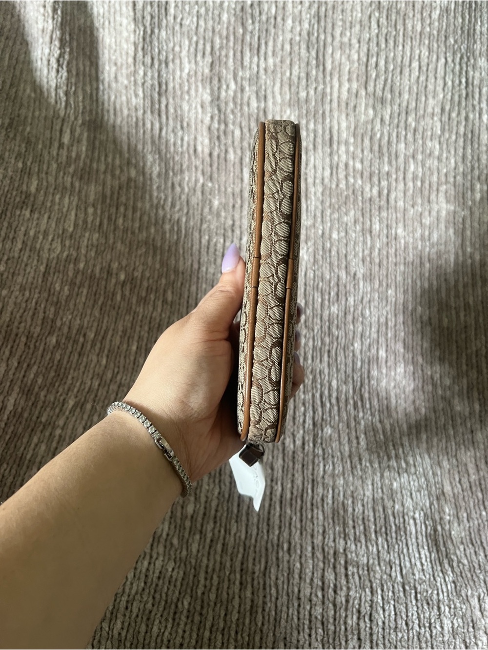 Coach Tan/Brown Signature Zip Sunglasses Case - Picture 5 of 5